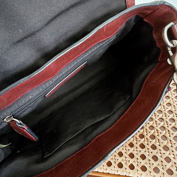 Coach Bleecker Mini Brooklyn Messenger Bag, Burgundy Python - Picture 11 of 15